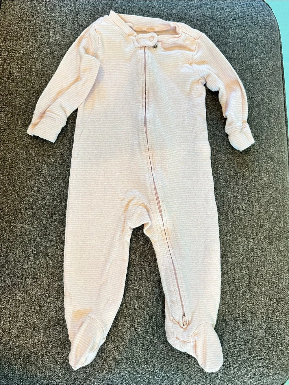 🤑EU Carter's Light Pink Striped Sleep & Play Footed Romper🤑